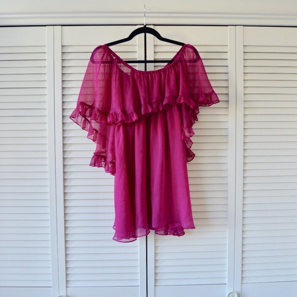Free People XS Layered Ruffle Blouse | Size XS